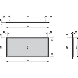 Laufen Frame 25 Spiegel, ohne Beleuchtung, 700x25x1500, H4474099004501,