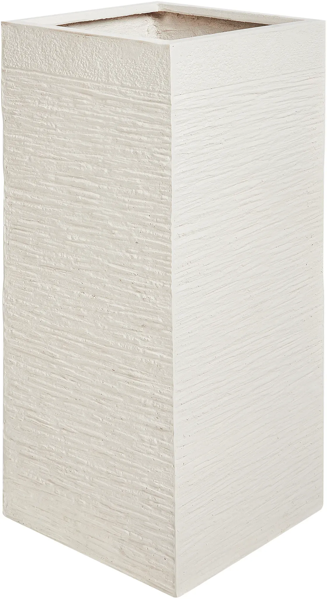 Blumentopf hellbeige quadratisch 26 x 26 x 60 cm DION