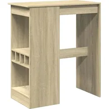 vidaXL Bartisch mit Regal 90 x 47,5 x 103,5 cm Braun