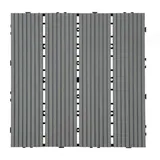 Terrassenfliesen In Holzoptik Für Balkon/terrasse, 3d-struktur – Grau, 30 X 30 Cm