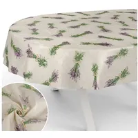 ANRO Tischdecke aus Stoff Textil abwaschbar Tischwäsche Tischtuch Baumwolle
