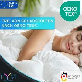 nyvi Sommerbettdecke DreamScience Comfort+ 135x200 cm - Atmungsaktive & Leichte Sommerdecke 150gsm - Bis 95°C Waschbar Kochfest - Sommersteppdecke... - Weiß