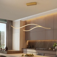 Pendelleuchte Esstisch Esstischlampe LED Modern Hängelampe, Dimmbare mit Fernbedienung Wellenförmig Design Wohnzimmerlampe Hängeleuchte Höhenverstellbar für Küche Büro Arbeitszimmer (Weiß, L100cm)