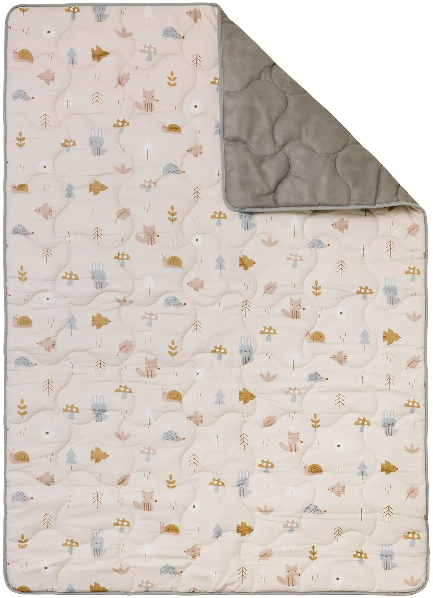 BORNINO HOME Krabbeldecke Jumbo mit wasserfester Unterseite 140x200 cm, beige