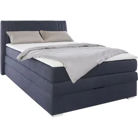 Jockenhöfer Gruppe Boxspringbett Amira, mit Bettkasten und Topper, blau