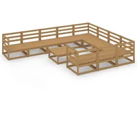 vidaXL 11-tlg. Garten-Lounge-Set Massivholz Kiefer