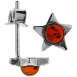 Paar Ohrstecker OSTSEE-SCHMUCK "Ostsee-Schmuck Ohrstecker Stern Ohrstecker Stern", weiß, Ohrringe, Damen, 8 x 8mm, Silber 925 (Sterlingsilber)