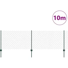 vidaXL Zaun 0,8 x 10 m Grün/Stahl
