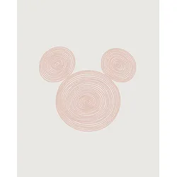 Bild KOMAR "Pink Curls", rosa (farbe bild(er): rosa), B:40cm H:50cm, Papier, Holz, Bilder, Wandbild zur Dekoration im Kinderzimmer - ohne Rahmen
