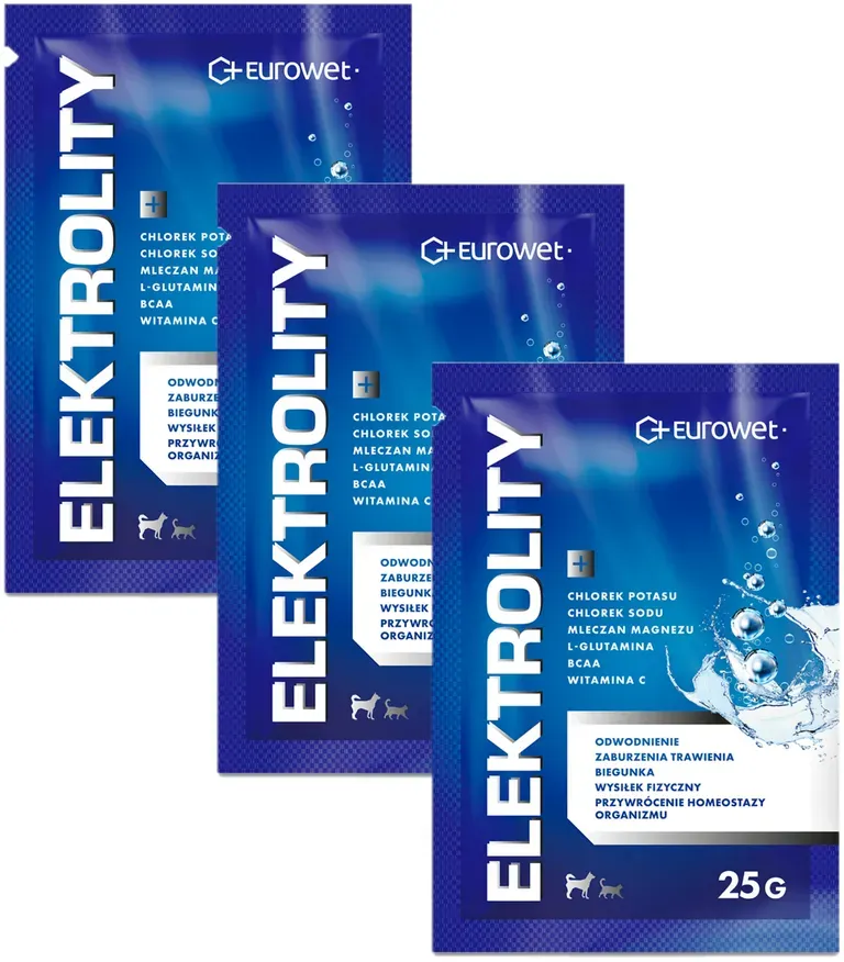 EUROWET Elektrolyte für Hunde und Katzen 3x25g