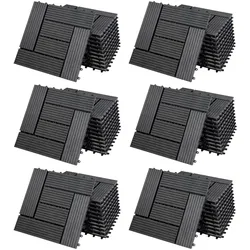 WPC Fliesen 66er-Set Mosaik Anthrazit - 30x30cm