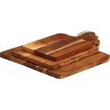 vidaXL Schneidebrett-Set Holz 3 Stk. 48 x 32,5 cm Braun