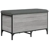 vidaXL Sitzbank, mit Stauraum Grau Sonoma 82x42x45 cm Holzwerkstoff