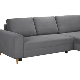 Sofa.de Ecksofa mit Schlaffunktion ¦ grau ¦ Maße (cm): B: 275 H: 91 T: 173.0