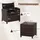 Costway Rattanmöbel Set 3-tlg. Schwarz/Braun