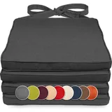 sunnypillow Sitzkissen 40 x 45 x 5 cm grau 4-tlg.