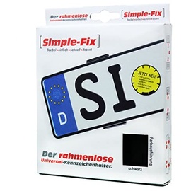 Simple-Fix SIMPLE FIX Kennzeichenhalter Rahmenlos für Zwei DE Auto Nummernschilder STVZO