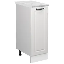 Vicco Apothekerschrank R-Line, Medizinschrank für die Küche, Weiß Landhaus/Weiß AP Marmor