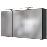 Lomadox - Spiegelschrank mit 2x LED-Beleuchtung FLORIDO-03 in graphit b x h x t 120 x 64 x 20 cm