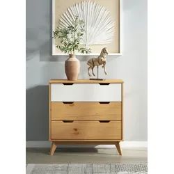 Casaria Kiefernholz Kommode Borneo Natur