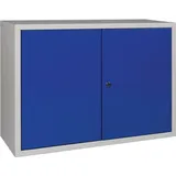 Nordwest Handel AG Hängeschrank H600xB800xT300mm Vollblech,1 BD Stahlbl.lichtgrau/enzianblau
