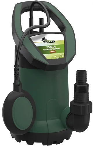 Mr. GARDENER Klarwasser-Tauchpumpe, 400 W, Fördermenge: 8000 l/h - gruen