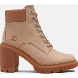 Timberland Womens Mid Lace UP Boot light beige nubuck 7 Wide Fit