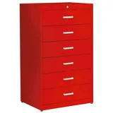 Mauser Karteischrank 80 x 135 x 60 cm rot