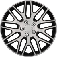 CARTREND Radzierblende Branch 35 cm (14 Zoll) silber schwarz 4 stück