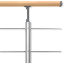 DOLLE Geländer-Set 150 cm Aluminium/Edelstahl/Holz