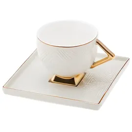 KARACA Art Deco Espressotasse 0,09 l Weiß 2 St.