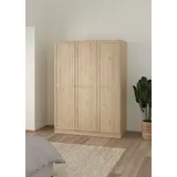 Home Affaire Kleiderschrank Billund Aufbewahrung Kasten Schrank Stauraum Schränke Gr. B/H/T: 147 cm x 200,1 cm x 61,7 cm, 3 St., braun (jackson hickory) Kleiderschränke