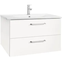 Waschtisch OPTIFIT "Napoli", weiß (weiß glanz, weißsgl), B:65cm H:50,5cm T:45cm, Waschtische, mit Soft-Close-Funktion, Breite 65 cm
