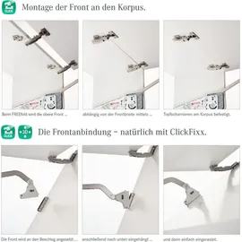 Kesseböhmer FREEfold F3fo Faltliftbeschlag für Schrankhöhen von 650-730 mm/Klappengewicht 3,9-7,9 kg