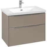 Villeroy & Boch Waschbeckenunterschrank 2 Auszüge 77,2 x 57,9 x 47,8 cm Taupe