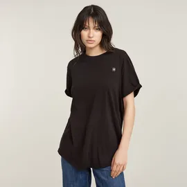 G-Star Lash Fem Loose Rib Kurzarm-T-Shirt Dark Black XL