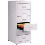 Mauser client entry Karteischrank lichtgrau 6 Schubladen 55,2 x 60,0 x 135,0 cm