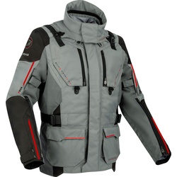 Bering Nordkapp, Textiljacke wasserdicht - Grau/Schwarz/Rot - M
