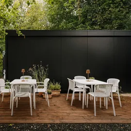 konsimo® Gartenstuhl 52 x 53 x 82,5 cm weiß 4 St.