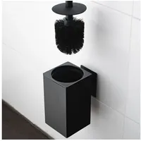 elmowo WC-Bürste Edelstahl Schwarz 2er Set