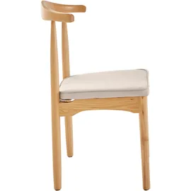 LeGer Home by Lena Gercke Esszimmerstuhl "Rianne, TOPSELLER, OTTOs Choice", beige (naturfarben), H:82cm T:49cm, Polyester, LEGER HOME BY LENA GERCKE, Stühle, Esszimmerstuhl, Gestellrahmen aus massivem Eschenholz, Sitzfläche mit Webstoffkissen