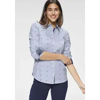 KangaROOS Hemdbluse mit kontrastfarbenen Details Gr. 42, hellblau-weiß, ,