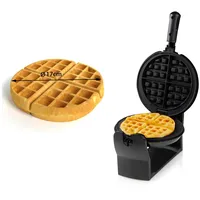 DOMO DO9223W Waffeleisen - Doppelwaffeleisen für Belgische Waffeln - Antihaftbeschichtung - 1400W – Schwarz