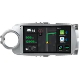 KECONSING [6G+128G] IPS 9" Android 14 Autoradio Für Toyota Yaris GRMN 2012-2017 mit navi Octa Core-[Eingebauter CarPlay/Android Auto/DSP/Mirror Link/GPS Navi/360 Camera/Bluetooth 5.0/WiFi/USB