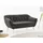 mks möbel Sofa PIRS-2 Sitzer, Set, Sofa 2-sitzer, T30-Schaum, Skandinavischer Stil, Gesteppte Polsterung, Holzbeine grau