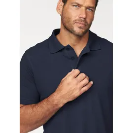 MAN'S WORLD Poloshirt MAN'S WORLD, Herren, Gr. 44/46 (S), blau (marine), Piqué, Obermaterial: 100% Baumwolle, unifarben, Basic, regular fit, Rundhals, Flachstrickbündchen, Shirts, Kurzarm, lockere Passform, unifarben, Topseller