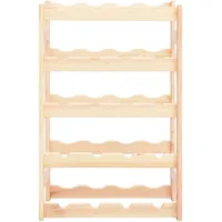 vidaXL Weinregal 20 Flaschen Kiefernholz 0 x 0 x 0 cm Beige