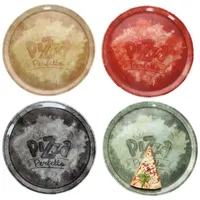 MamboCat Pizzateller 4tlg Set Perfetto Pizzateller Ø 31,5 cm Porzellan Gelb Grün Rot