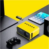 Trade Shop - tragbarer mini ultra hd projektor mit fernbedienung kompatibel mit android und ios -