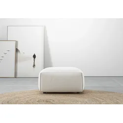 Hocker ANDAS "Glimminge auch in Breitcord, Feincord und Easy care-Bezug", weiß, H:71cm T:80cm, 100% Polyester, Hocker, passend zur Serie "Glimminge"